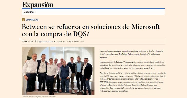 Expansión publica nuestra incorporación a The Talent Club