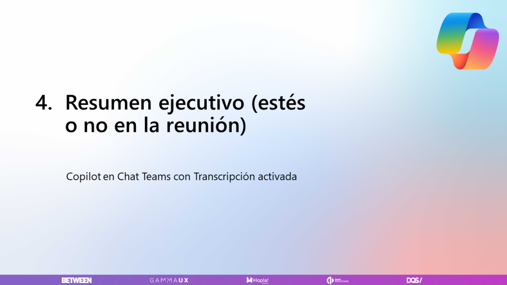 Resumen ejecutivo (estés o no en la reunión)