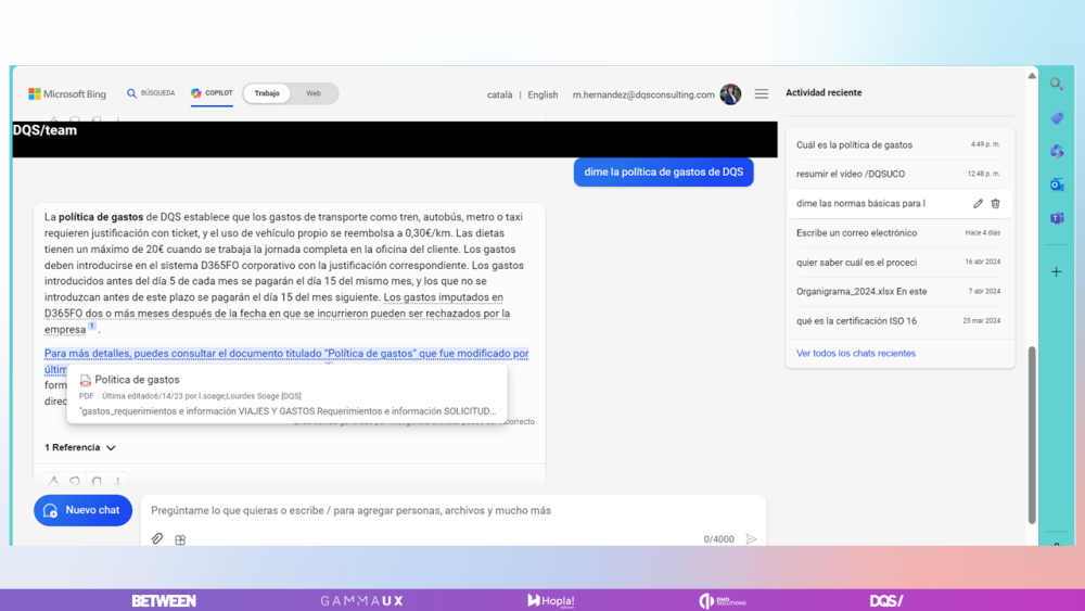 Búsqueda de documentación interna