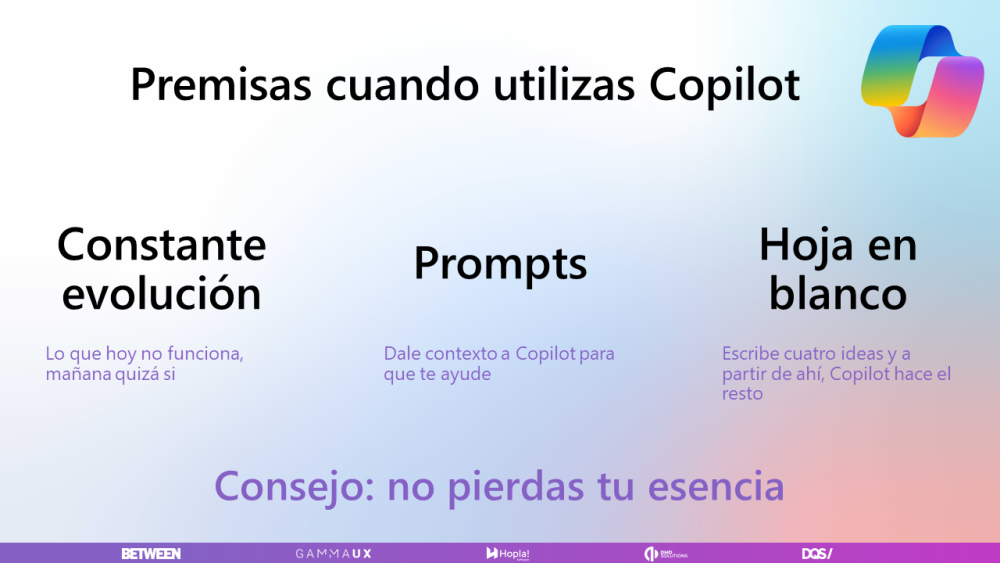 Premisas cuando utilizas Copilot