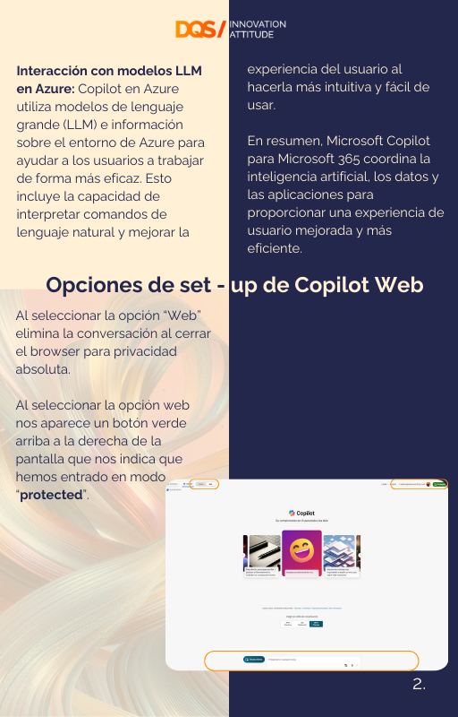 Opciones de set - up de Copilot Web