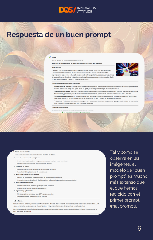 Respuesta de un buen prompt