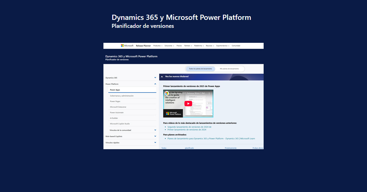 Resumen de la Release wave 1 de Power Platform 2025